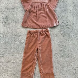 Zara Kids Matching Set in Dusty Pink